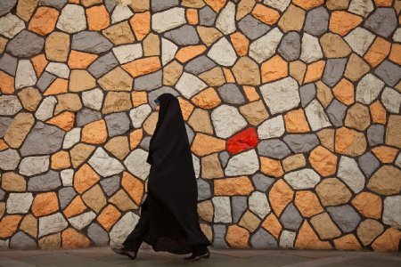 Woman with chador in Teheran
